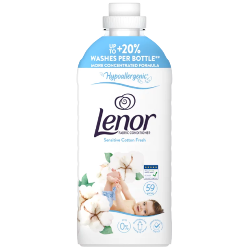 Lenor Sensitive Cotton Fresh, кондиционер для белья, 59 стирок