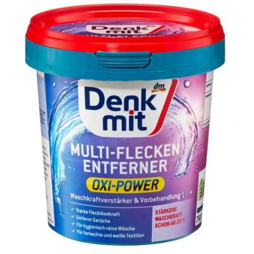 Пятновыводящий порошок для одежды Denkmit Multi-Flecken Entferner Oxi-Power, 750 гр