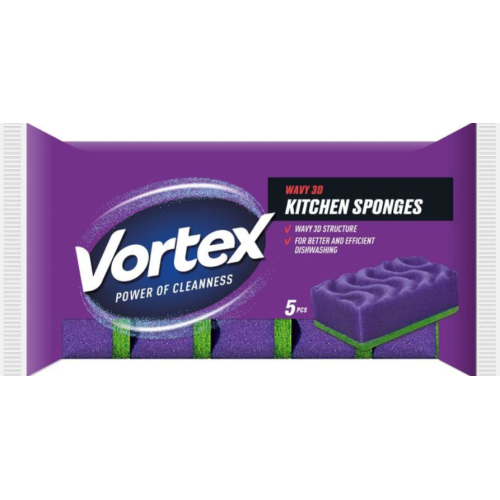 Кухонні губки Vortex 3D Wave, 5 шт
