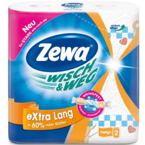 Кухонні рушники Zewa Wisch&Weg Extra Lang Designl 2шари 2 рулони