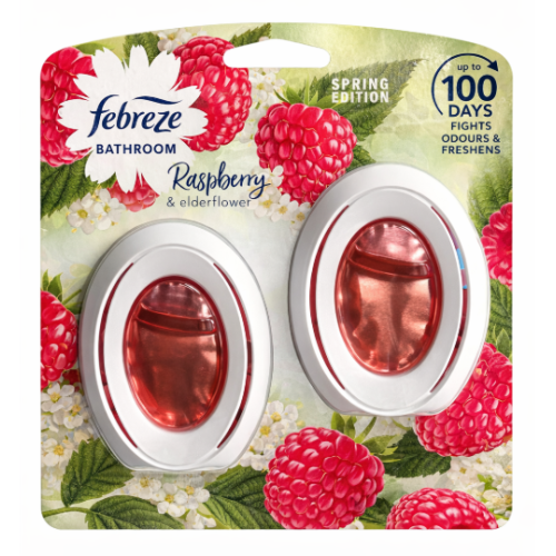Освежитель для ванной комнаты Febreze Bathroom Raspberry & Elderflower, 2 шт