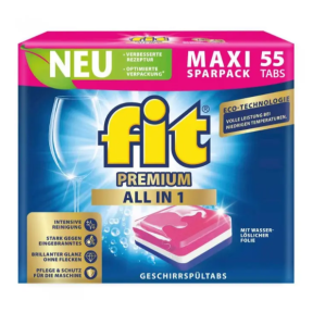 Таблетки для посудомоечных машин Fit Premium All in 1, 55 шт