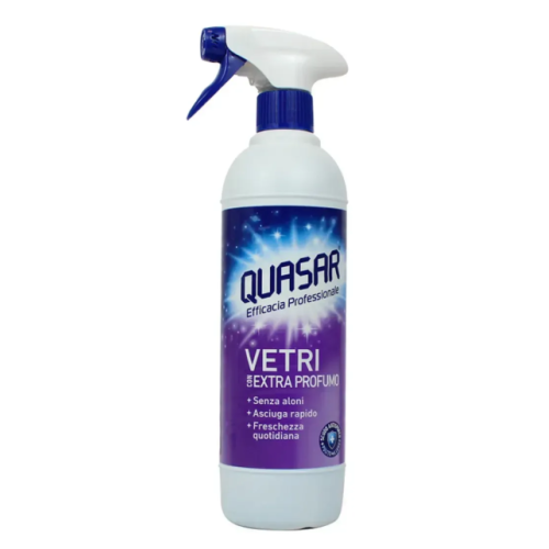 Засіб для чищення скляних поверхонь Quasar Vetri con Extra Profumo, 580 мл
