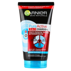 Гель для умывания, скраб и маска для лица с углём 3в1 Pure Active Skin Naturals Garnier, 150 мл
