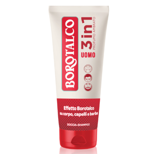 Гель для душу Borotalco MEN 3 in 1 Amber для обличчя, тіла та волосся 200 мл