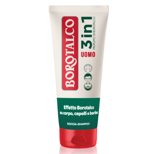 Гель для душу Borotalco MEN 3 in 1 Unique Scent of Borotalco для обличчя, тіла та волосся 200 мл
