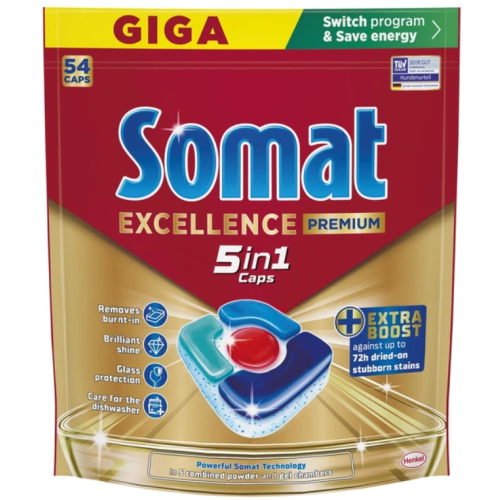 Капсулы для посудомоечной машины Somat Excellence 5-в-1 54 шт
