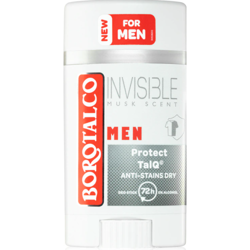 Borotalco MEN Invisible аромати Musk Scent  дезодорант від білих і жовтих плям для чоловіків, 40 мл