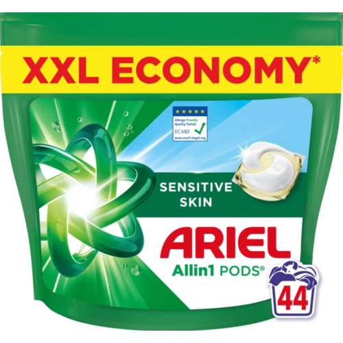 Капсулы для стирки Ariel Pods All-in-1 Sensitive Skin для чувствительной кожи 44 шт