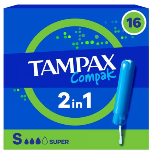 Тампони Tampax Compak Super з аплікатором, 16 шт