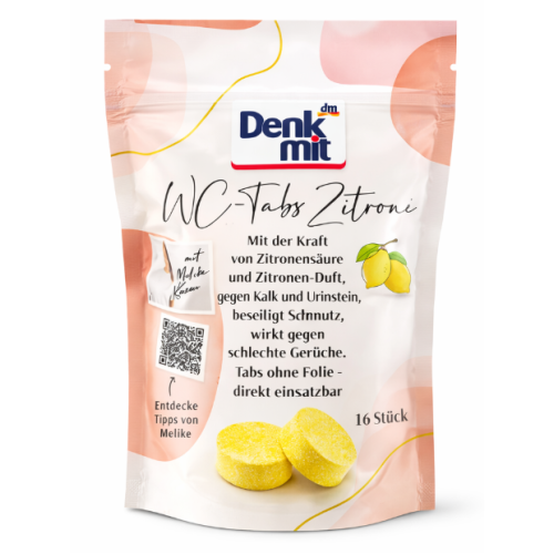 Таблетки для очистки унитаза Denkmit WC Tabs Zitrone, 16 шт