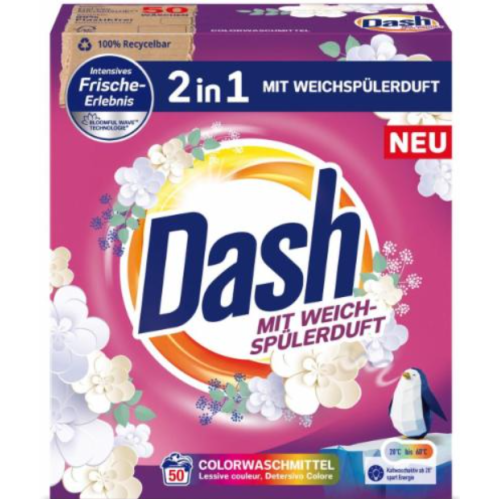 Стиральный порошок Dash Color Effective 2в1, 50 стирок, 3 кг