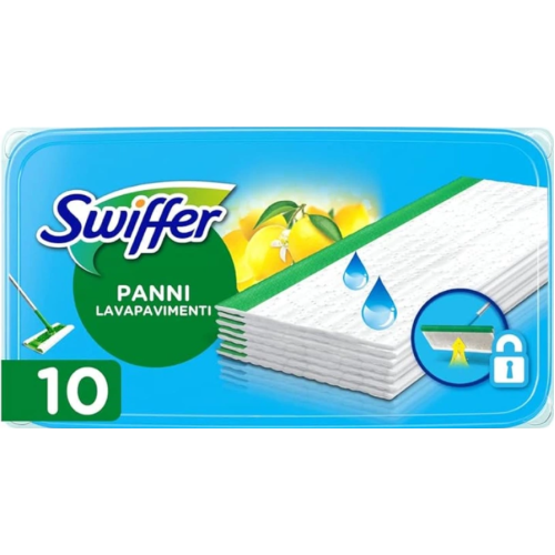 Сменные влажные салфетки для швабры Swiffer wet, 10 шт с ароматом лимона