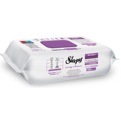Влажные салфетки универсальные Sleepy Easy Clean Orchid Garden, 100 шт