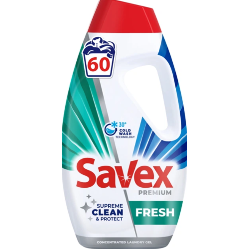 Универсальный гель для стирки Savex Premium Fresh 2700 мл
