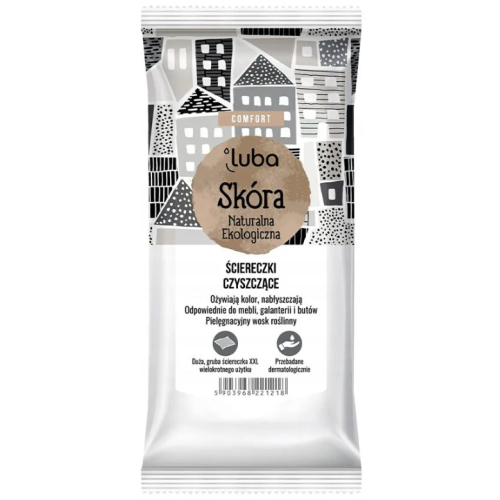 Влажные салфетки для чистки кожаных изделий luba comfort, 32 шт