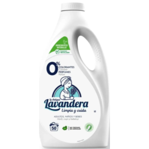 Гель для стирки Lavandera Natural без аромата, 50 стирок, 2.5 л