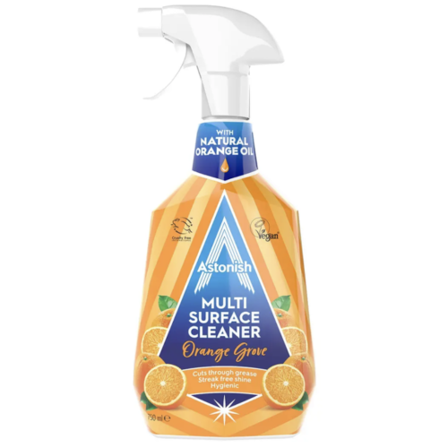 Многофункциональное средство для очистки поверхностей Astonish Multi Surface Cleaner Orange Grove с натуральным апельсиновым маслом, 750 мл