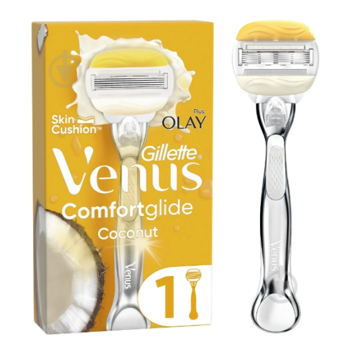 Жіноча бритва Gillette venus pro comfortglide coconut, з 3 змінними головками