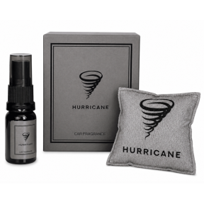 Аромасаше для авто HURRICANE GRAY с флаконом, 10 мл