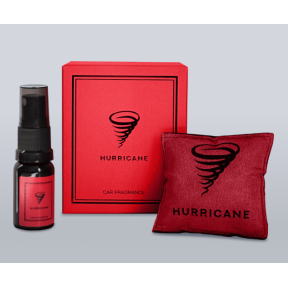Аромасаше для авто HURRICANE RED с флаконом, 10 мл