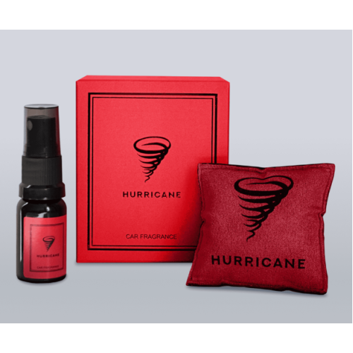 Аромасаше для авто HURRICANE RED з флаконом, 10 мл