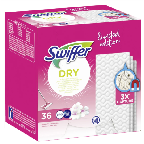 Сменные сухие салфетки для швабры Swiffer dry + аромат Febreze и Ambi Pur, 36 шт.