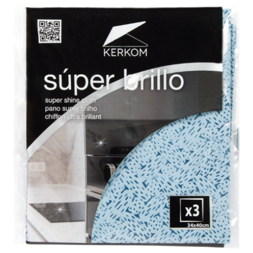 Полировочные салфетки Kerkom Super Brillo 34 × 40 см, 3 шт