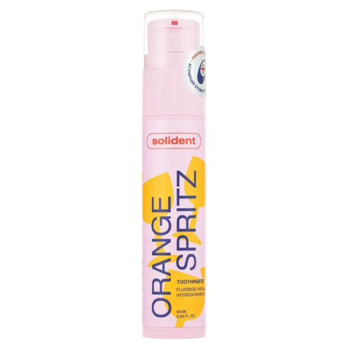 Зубная паста Solident Orange Spritz (апельсиновый шприц) с фтором 1450 ppm, 60 мл