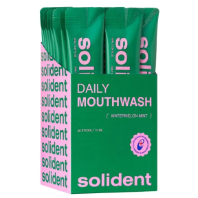 Набір ополіскувачів для ротової порожнини Solident Watermelon mint / Кавун-м'ята, 20 стіків × 10 мл