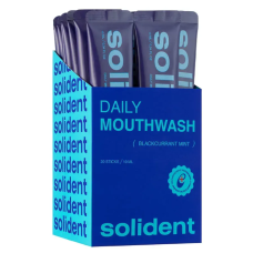Набір ополіскувачів для ротової порожнини Solident Blackcurrant mint / Смородина-м'ята 20 стіків × 10 мл