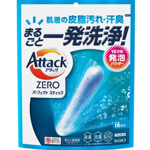 Стиральное средство в капсулах Kao Attack ZERO Perfect Stick, 16 шт