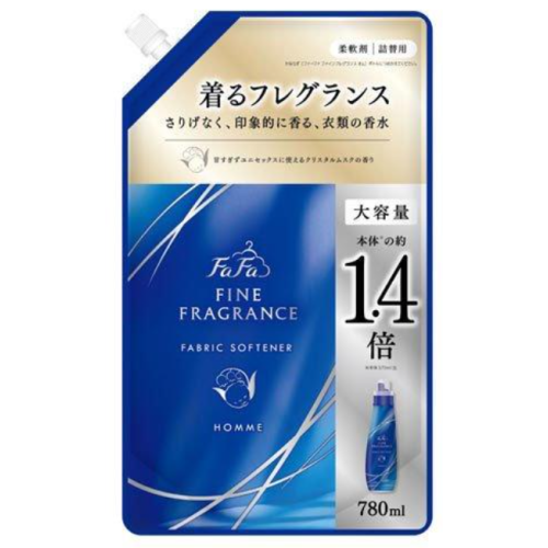 Кондиционер-ополаскиватель для белья FaFa Fine Fragrance Homme, сменный блок, 780 мл