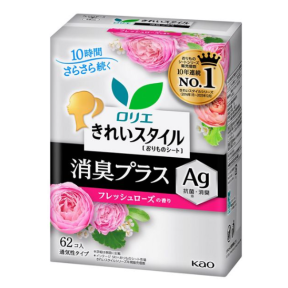 Ежедневные прокладки KAO Laurier Kirei Style Fresh Rose с дезодорирующим эффектом, 62 шт