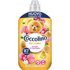 Парфюмированный концентрированный смягчитель для белья Coccolino Сандал и Жимолость, 87 стирок, 1827 мл