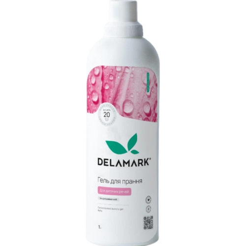 Жидкое концентрированное бесфосфатное средство для стирки DeLaMark Baby, 1 л