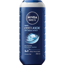 Гель для душа NIVEA MEN Cool Kick Заряд свежести для тела, лица и волос 250 мл