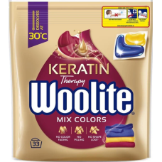 Капсули для прання Woolite для кольорових тканин з Кератином, 33 прання