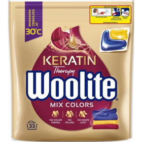 Капсули для прання Woolite для кольорових тканин з Кератином, 33 прання
