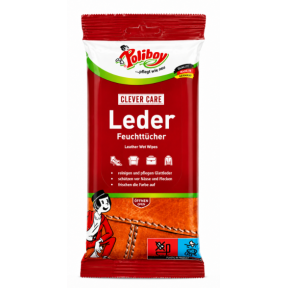 Вологі серветки для виробів зі шкіри Poliboy Leather Care Wet Wipes, 20 шт