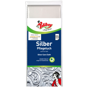Серветка багаторазова для чищення срібла та золота Poliboy Silber Pflege, Tuch für Silber & Gold, 1 шт