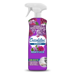 Багатофункціональний спрей-очищувач на основы оцту Coccolatevi Bloomaceto Rosa e Lillà Троянда та бузок, 750 мл