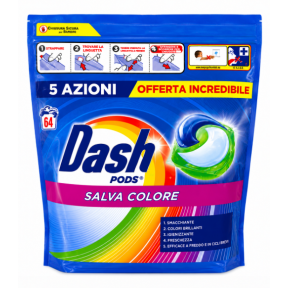 Капсулы для стирки Dash Pods Salva Colore, 64 шт
