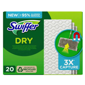 Змінні сухі серветки для швабри Swiffer dry, 20 шт 