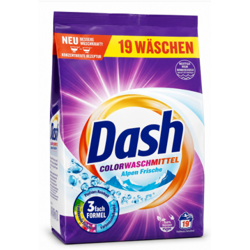 Пральний порошок для кольорових тканин Dash Color, 0,95 кг, 19 прань
