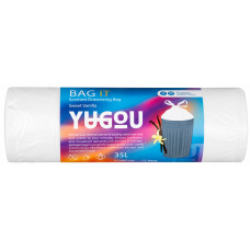 Ароматические пакеты для мусора со шнурком Yugou BAG IT, Сладкая ваниль, 35 л, 15 шт