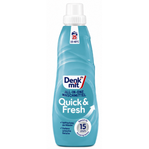 Гель для прання універсальний  Denkmit All-in-One Quick & Fresh, 25 прань, 1 л