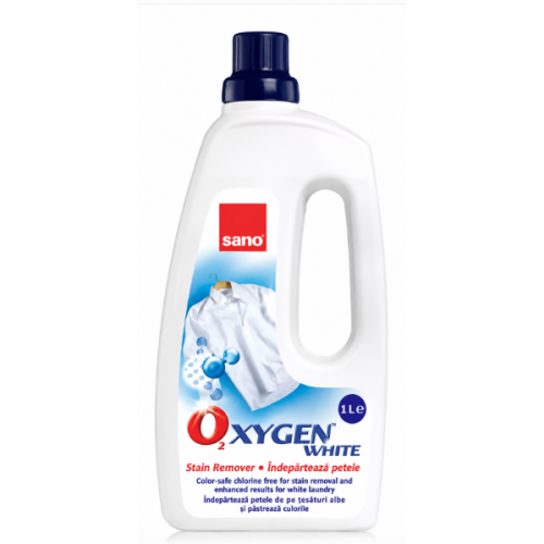 Гелевий плямовивідник для прання білої білизни Sano Oxygen Gel for White Laundry, 1 л