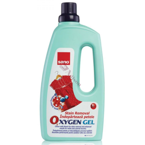 Гелевий плямовивідник Sano Oxygen для кольорової білизни, 1 л