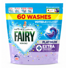 Універсальні капсули для прання Fairy Non Bio Platinum Extra Freshness Silk Tree Blossom, 60 шт.